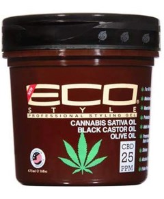 Eco Style Cannabis Sativa Black Castor And Olive Oil Styling Gel