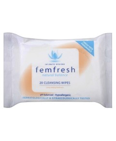 Femfresh Intimate Hygiene Natural Balance 20 Cleansing Wipes