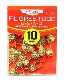 Magic Collection Filigree Tube Bead 012DIS Golden