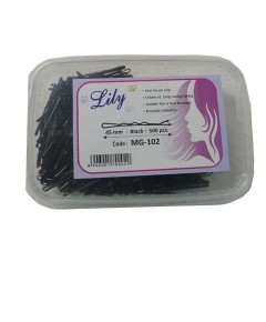 Lily Black Bob Pins MG 102