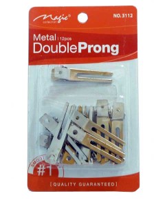 Magic Collection Metal Double Prong Clips 3112