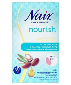 Nair Argan Oil Nourish Facial Brush On Hair Remover
