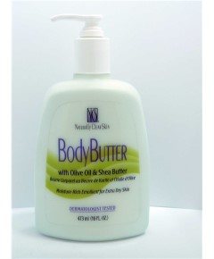 Naturally Clear Skin Body Butter With Olive Oil And Shea Butter Pump Lotion