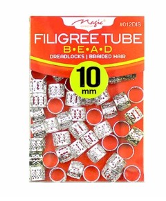 Magic Collection Filigree Tube Bead 012DIS Silver